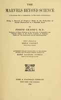 Cover of The marvels beyond science
