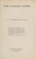 Cover of The sacred stone
