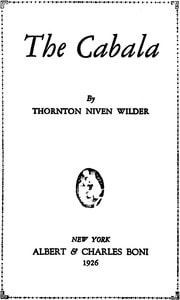Cover of The Cabala