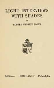 Cover of Light interviews with shades