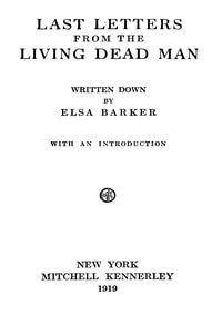 Cover of Last letters from the living dead man